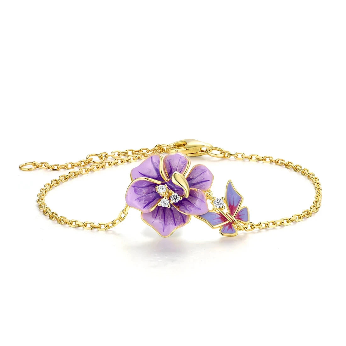 Pulseira Flor Quareismeira Mirabelle Joias